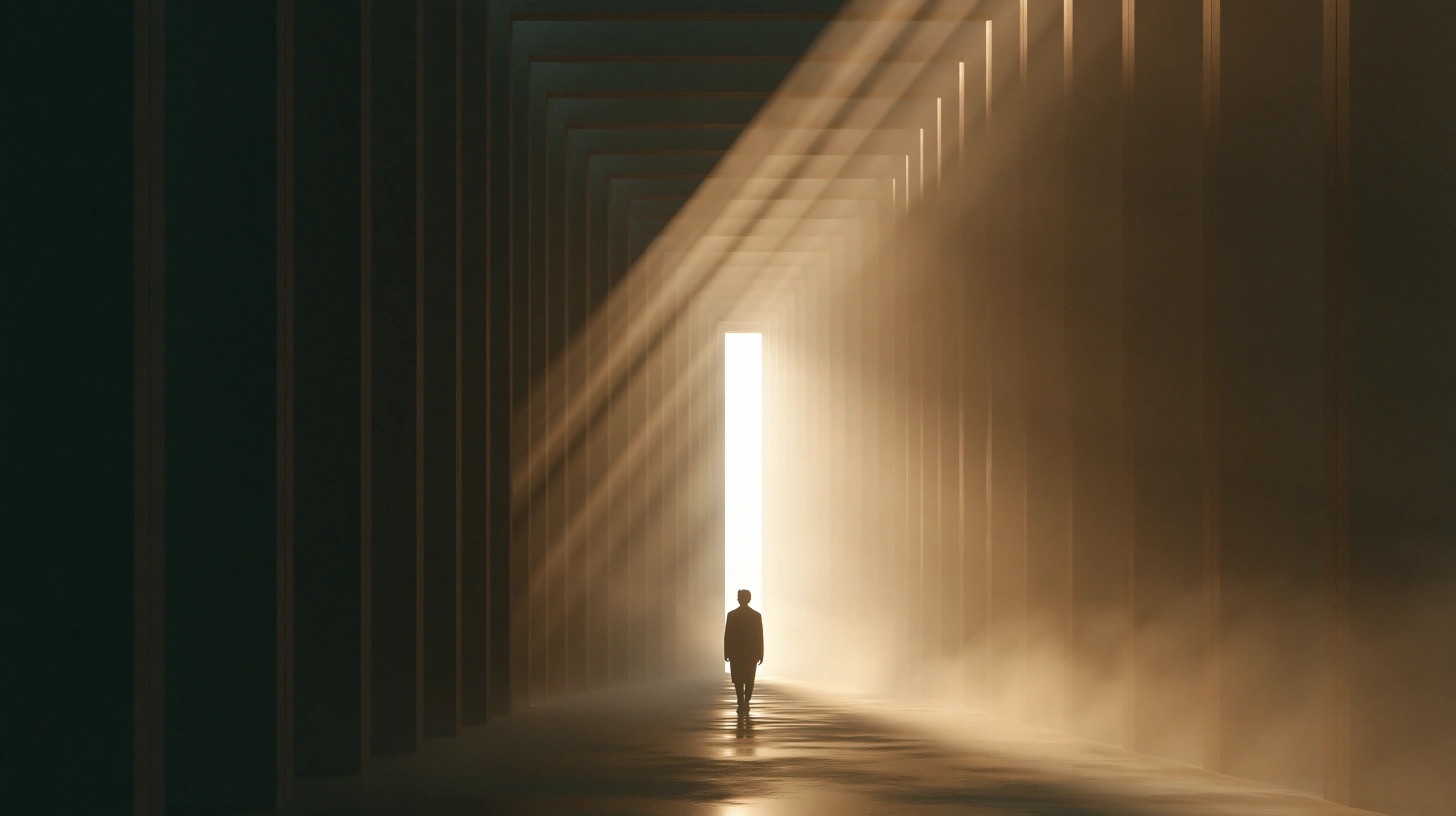 Estudo de direção visual com arquitetura monumental, objetos e luz cinematográfica — quadro 9