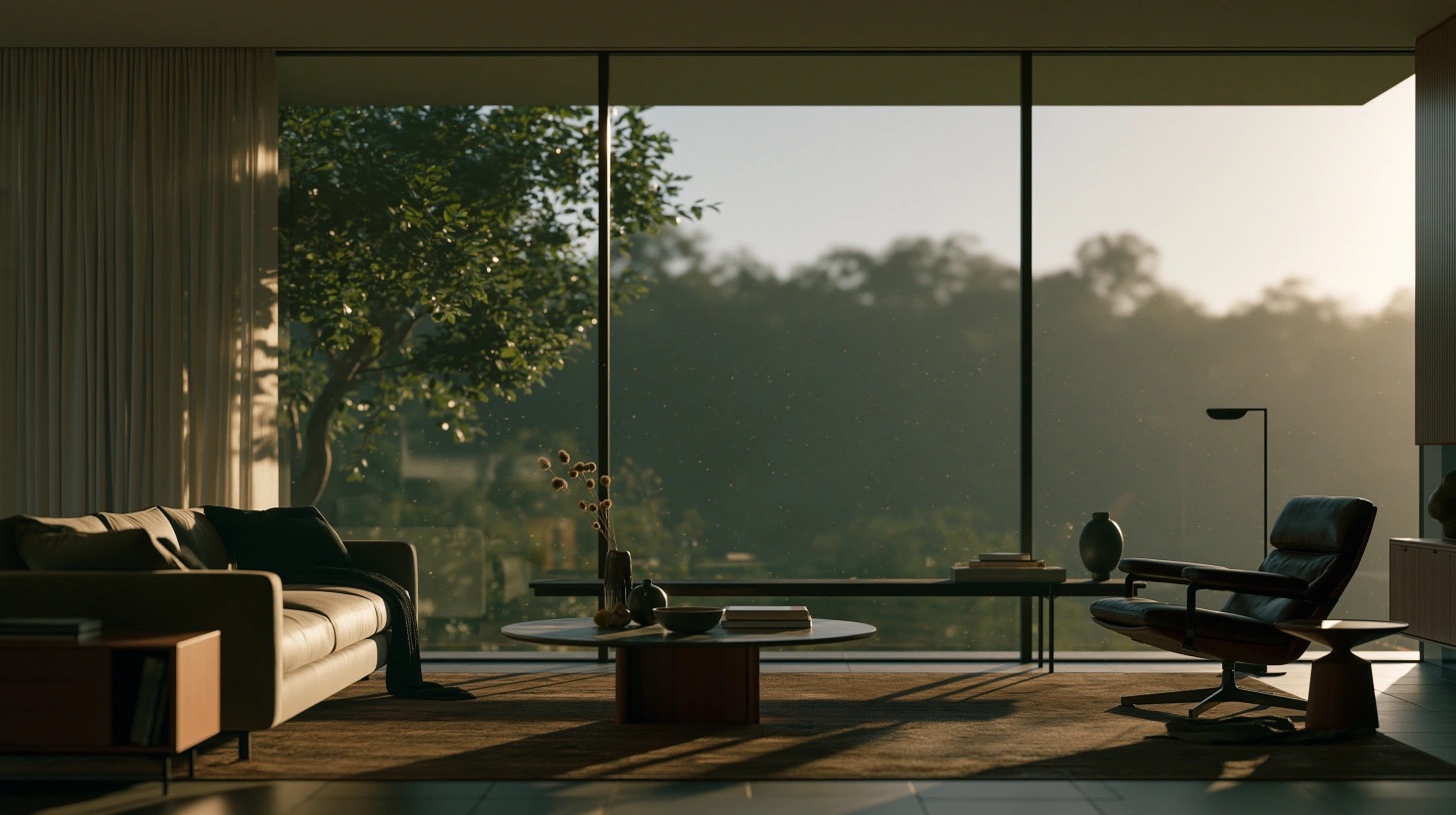 Estudo de direção visual com arquitetura monumental, objetos e luz cinematográfica — quadro 10