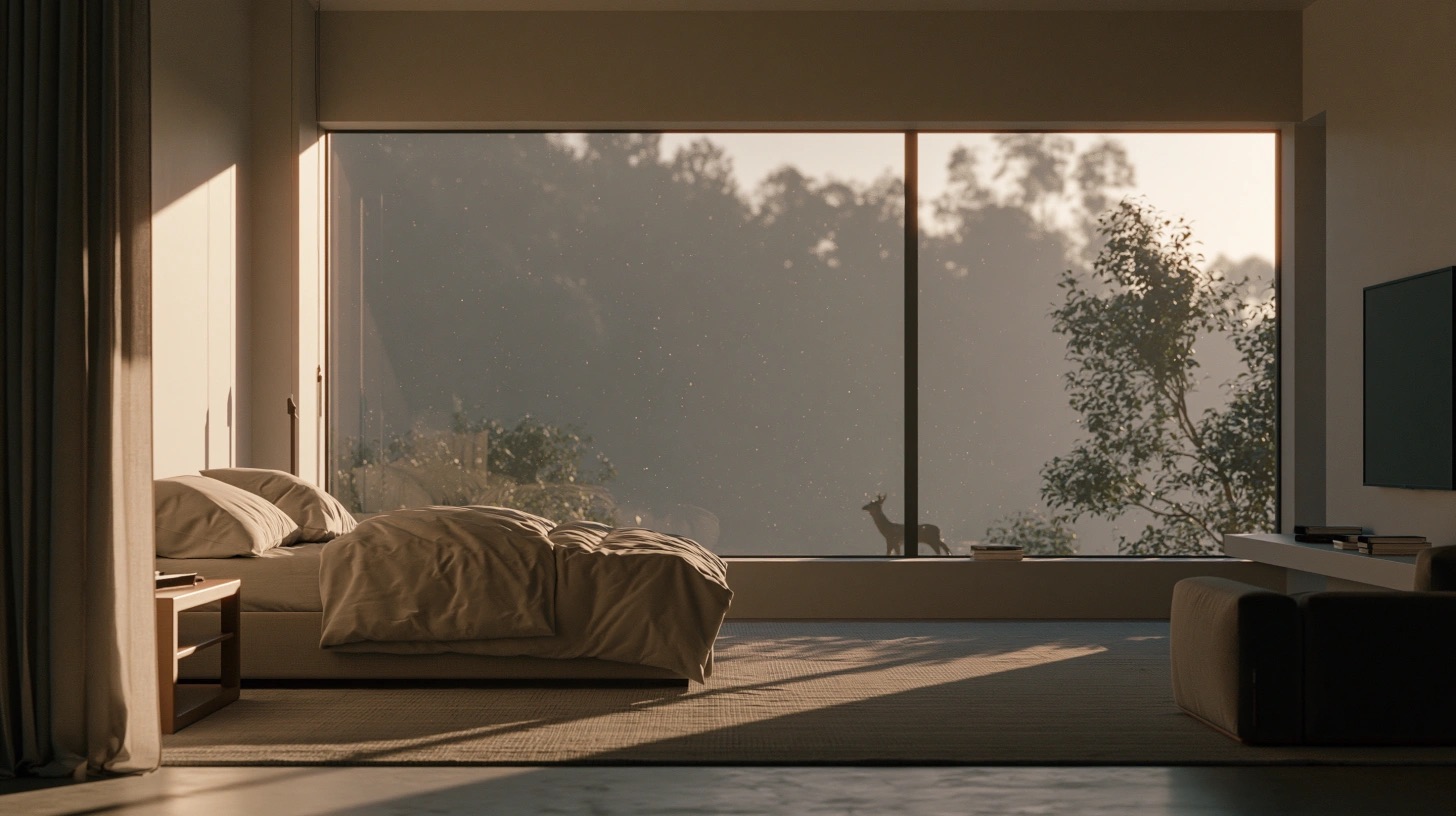 Estudo de direção visual com arquitetura monumental, objetos e luz cinematográfica — quadro 11